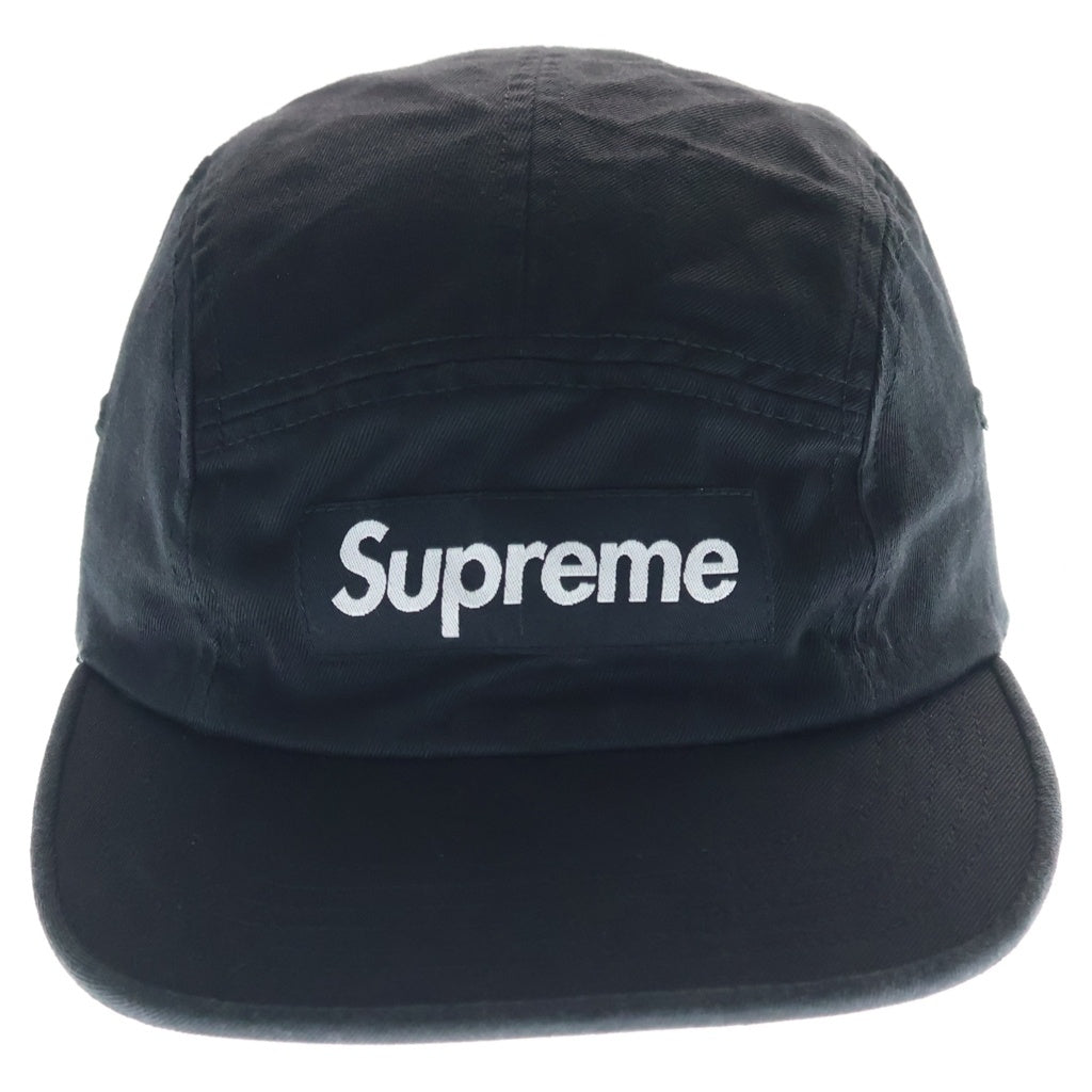 SUPREME(シュプリーム) 25AW Washed Chino Twill ウォッシュド チノ ツイル ボックスロゴ キャンプキャップ 帽子 ブラック
