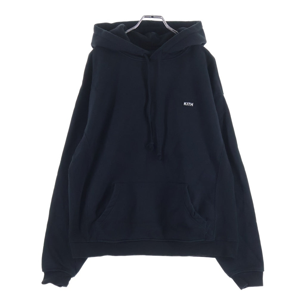 KITH(キス) 胸ボックスロゴデザイン フーデッド スウェット パーカー ブラック 20-070-060-0095-3-0