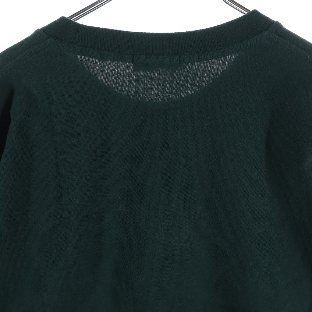 KITH(キス) 25SS QUINN L/S TEE クイン 胸ロゴデザイン クルーネック カットソー 長袖Tシャツ グリーン 21-071-060-0000-1-0