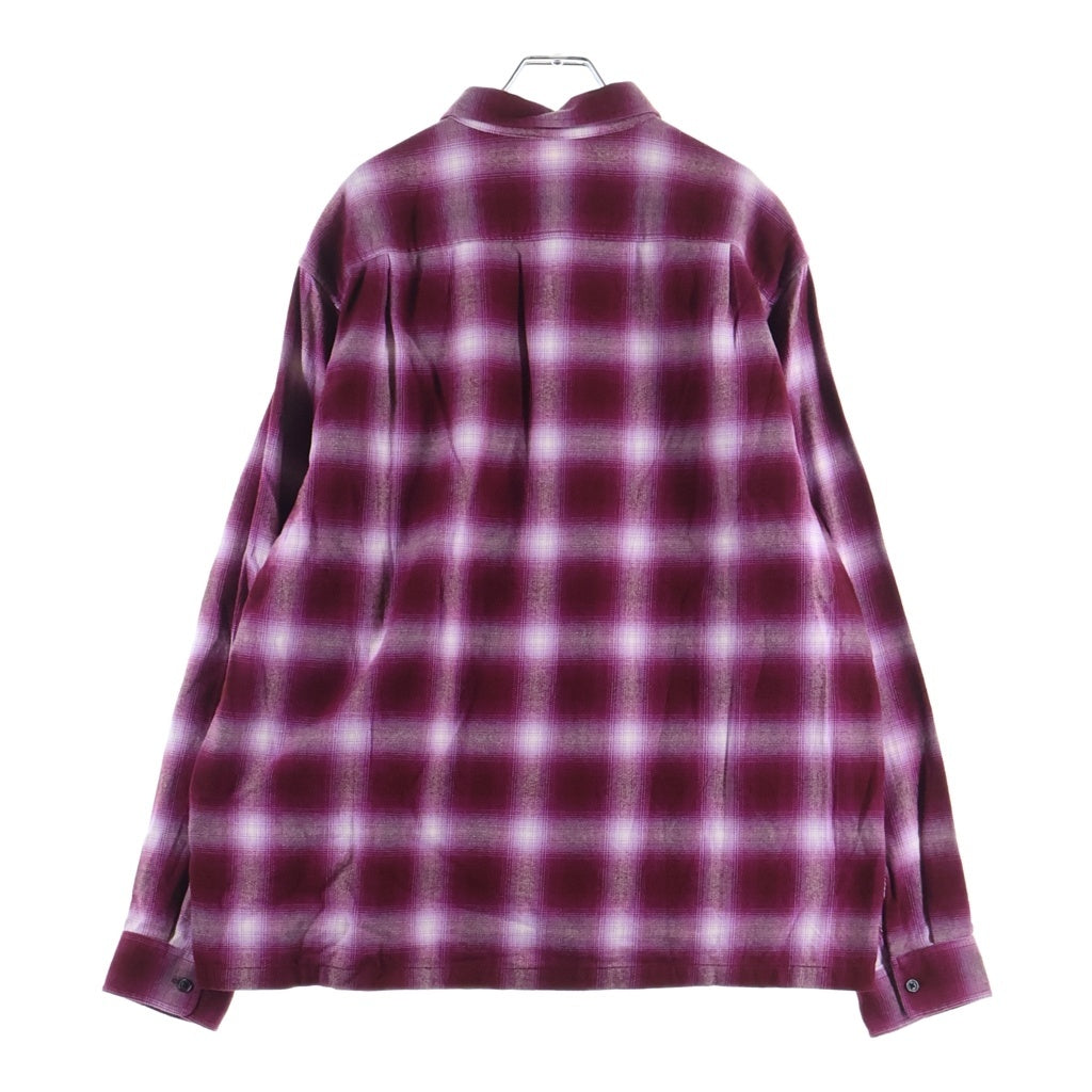 SUPREME(シュプリーム) 22AW Shadow Plaid Zip Up Shirt シャドー プレイド ジップアップ シャツジャケット レッド