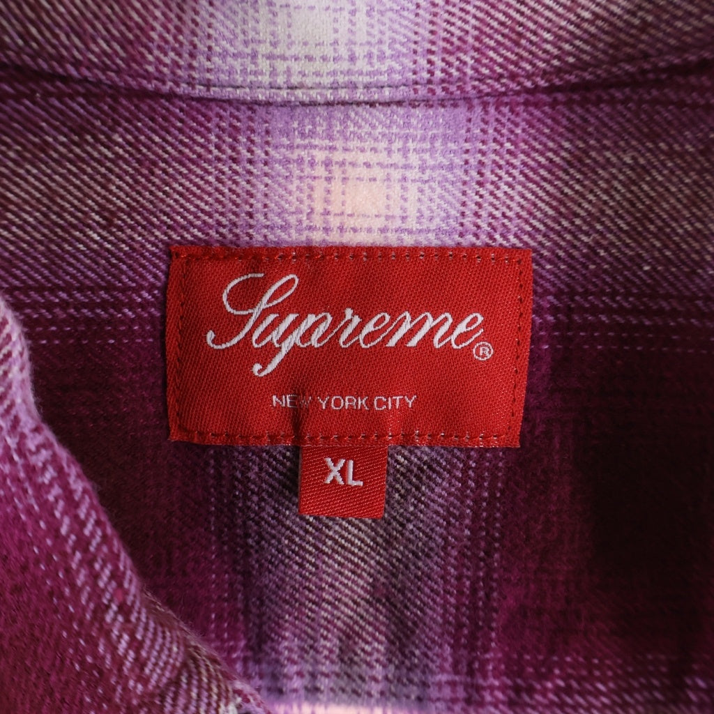 SUPREME(シュプリーム) 22AW Shadow Plaid Zip Up Shirt シャドー プレイド ジップアップ シャツジャケット レッド
