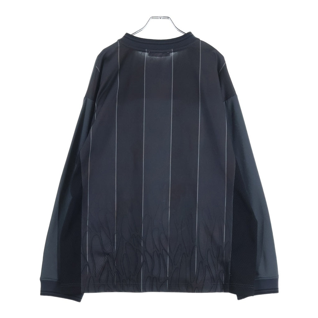 Acne Studios(アクネ ストゥディオズ) ×Kappa Logo Long Sleeve T-shirt カッパ ロゴデザイン カットソー 長袖ゲームシャツ ブラック SP-UX-SWEA000015