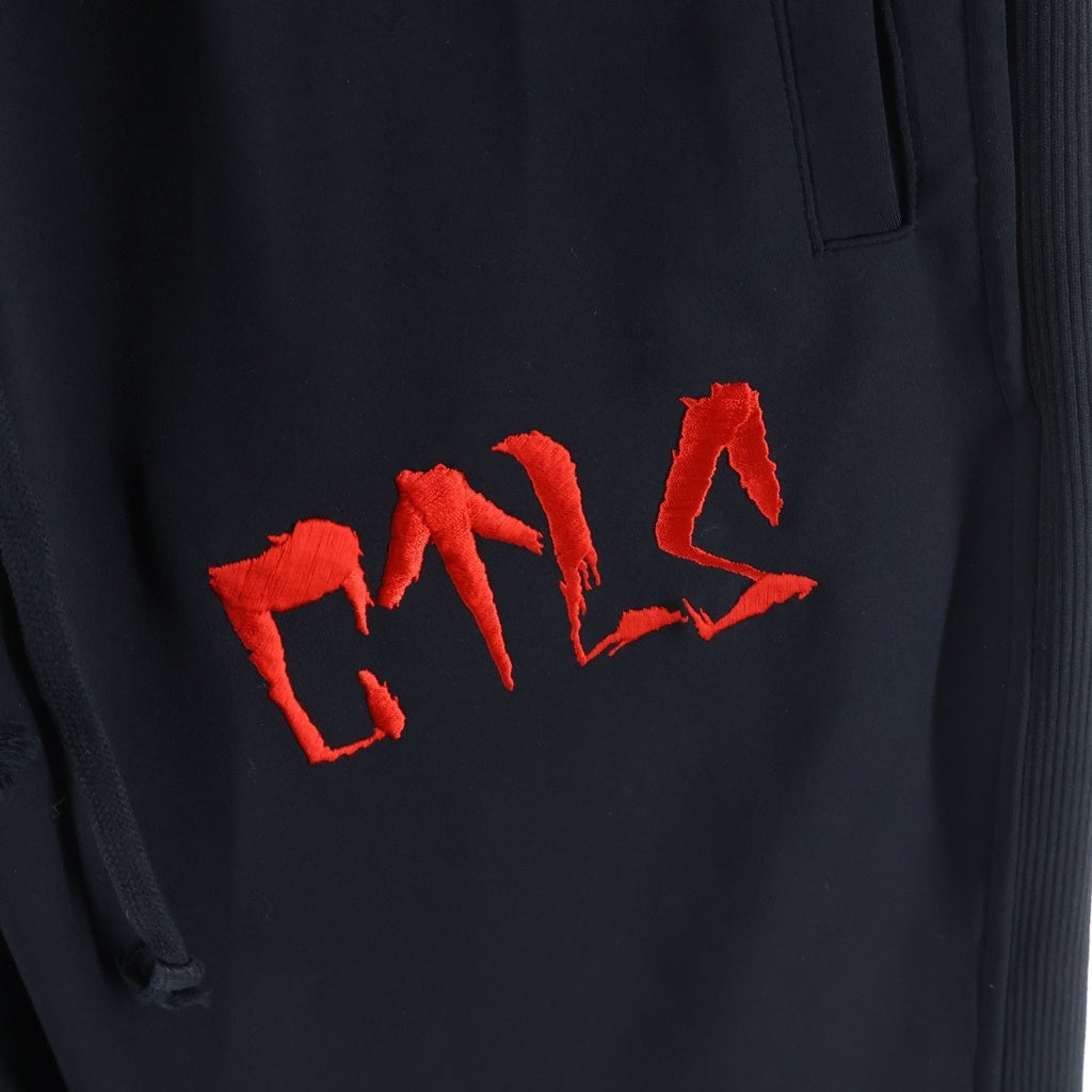 cvtvlist(カタリスト) 3D LOGO PANTS エンブロイダリーデザイン スナップボタン ドローストリング スウェット パンツ ブラック 2101010404