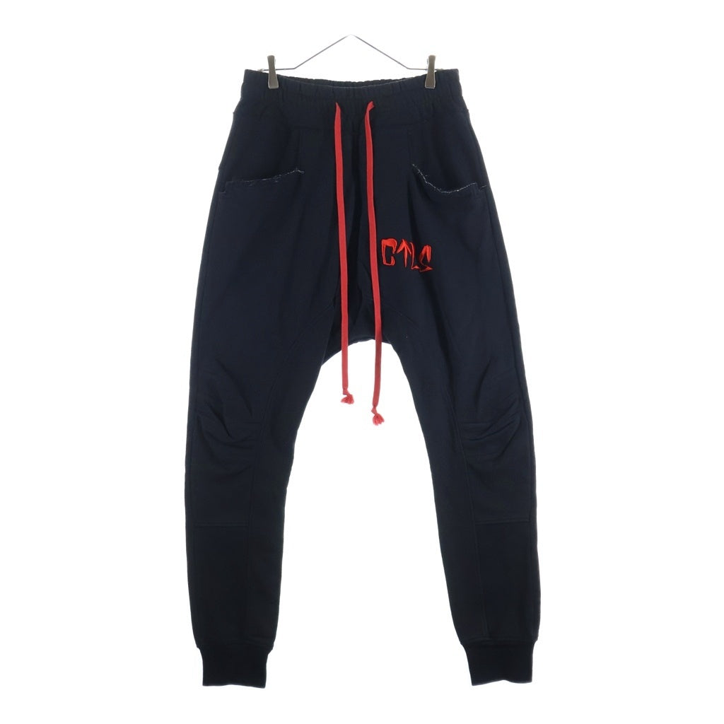 cvtvlist(カタリスト) 3D LOGO USUAL PANTS ロゴ刺繍 サルエルパンツ スウェットパンツ ブラック 2201020401