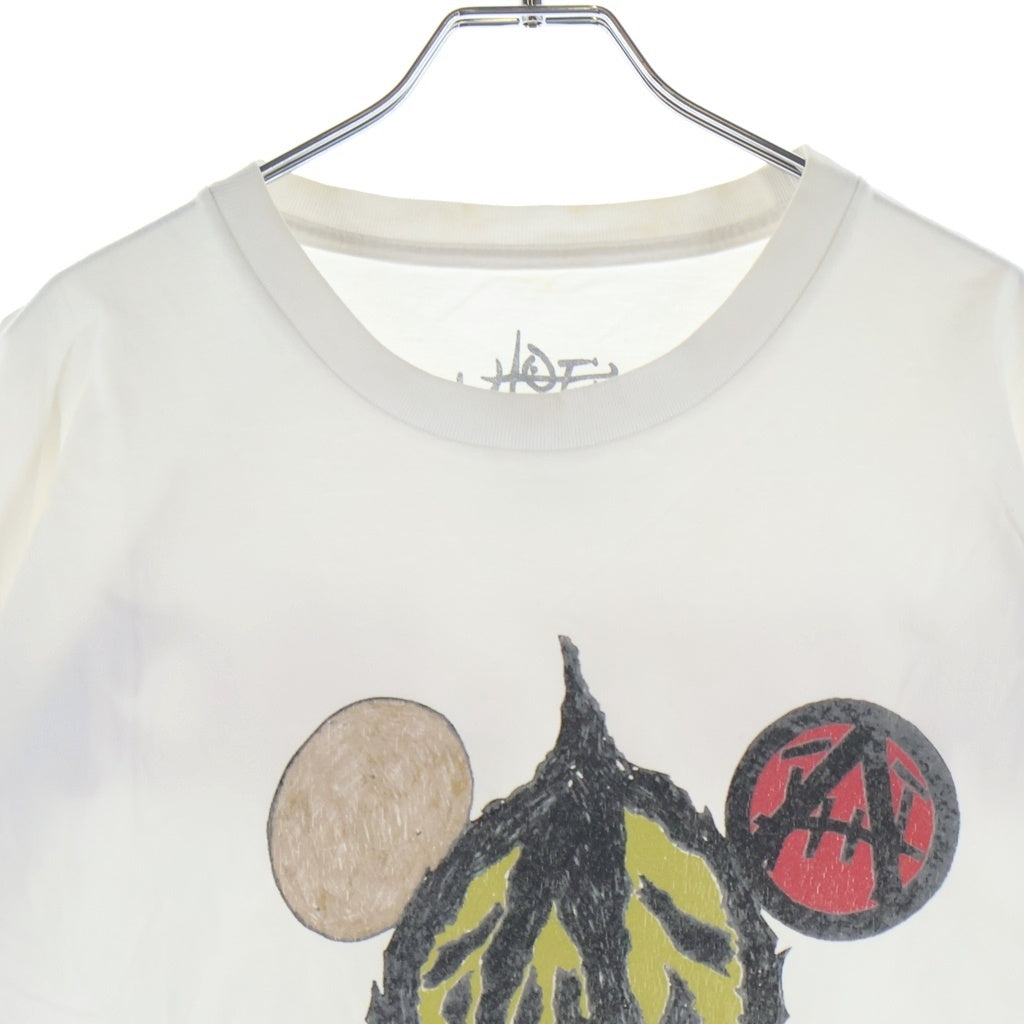 TRAVIS SCOTT(トラヴィススコット) 23SS ×SAINT MICHAEL UTOPIA セントマイケル ユートピア ロゴデザイン クルーネック カットソー 半袖Tシャツ ホワイト