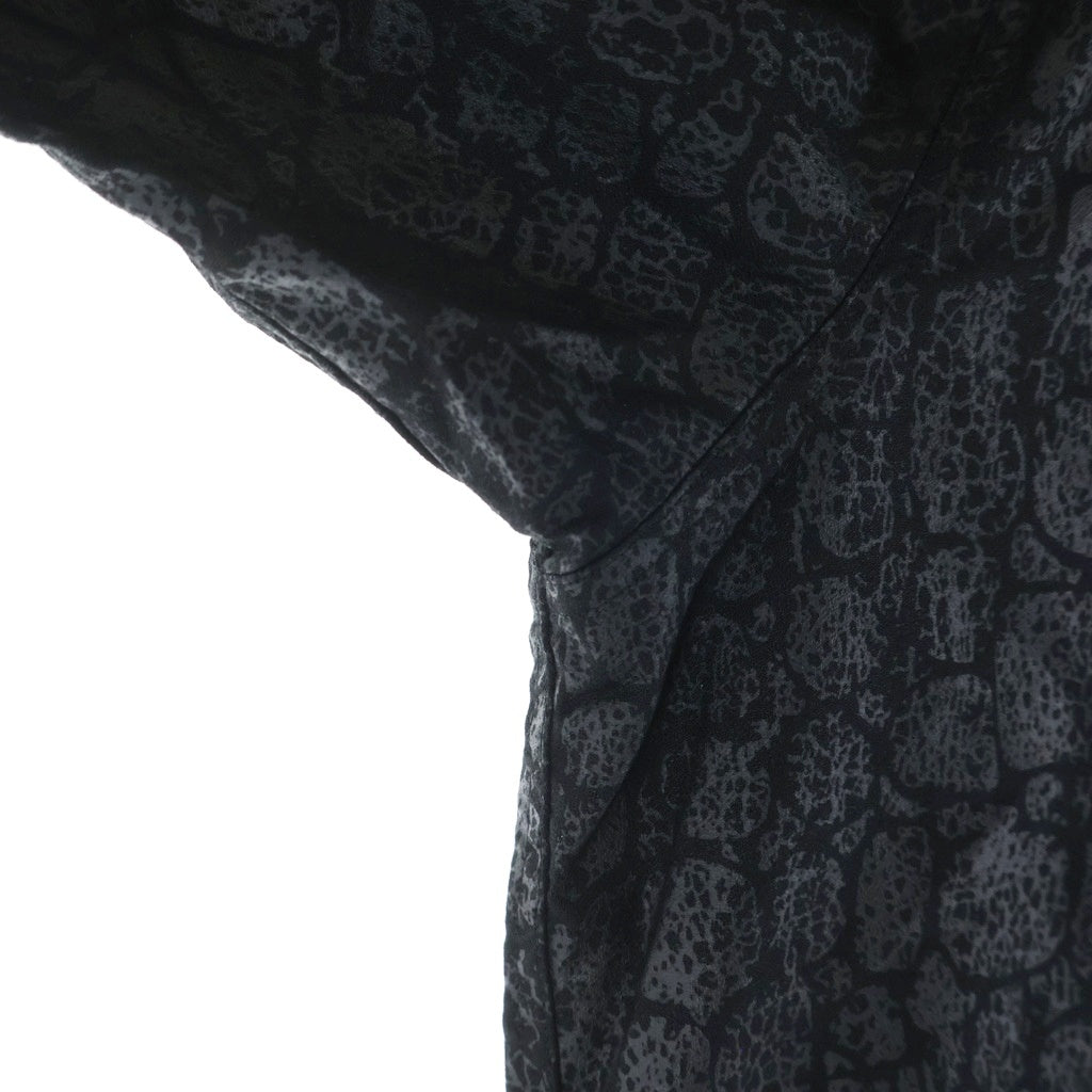 CALEE(キャリー) ×TATOO STUDIO YAMADA タトゥースタジオヤマダ CROCODILE PATTERN SHIRT クロコダイル パターン 長袖シャツ ブラック