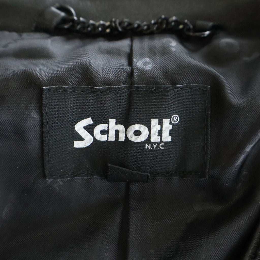 SCHOTT(ショット) レザーダブルブレストライダース レザージャケット ブラック #M 782-5950010