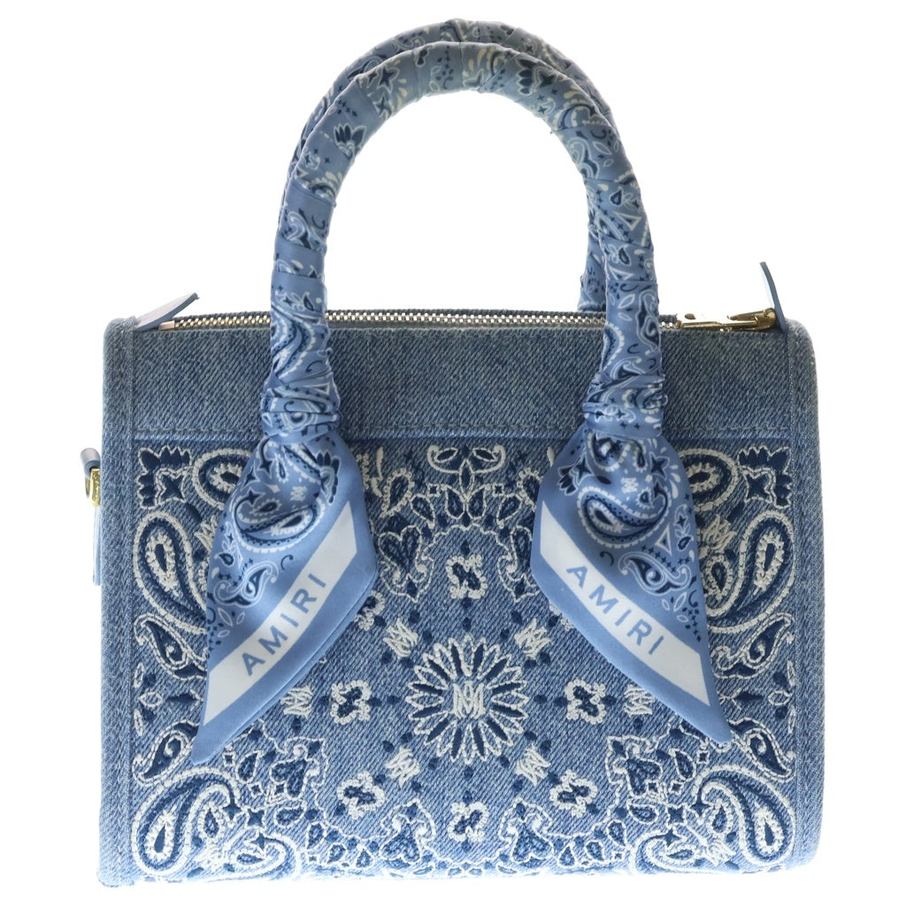 AMIRI(アミリ) BANDANA MICRO TRANGEL BAG バンダナ柄 マイクロ トランジェル ハンドバック ショルダーバッグ ブルー