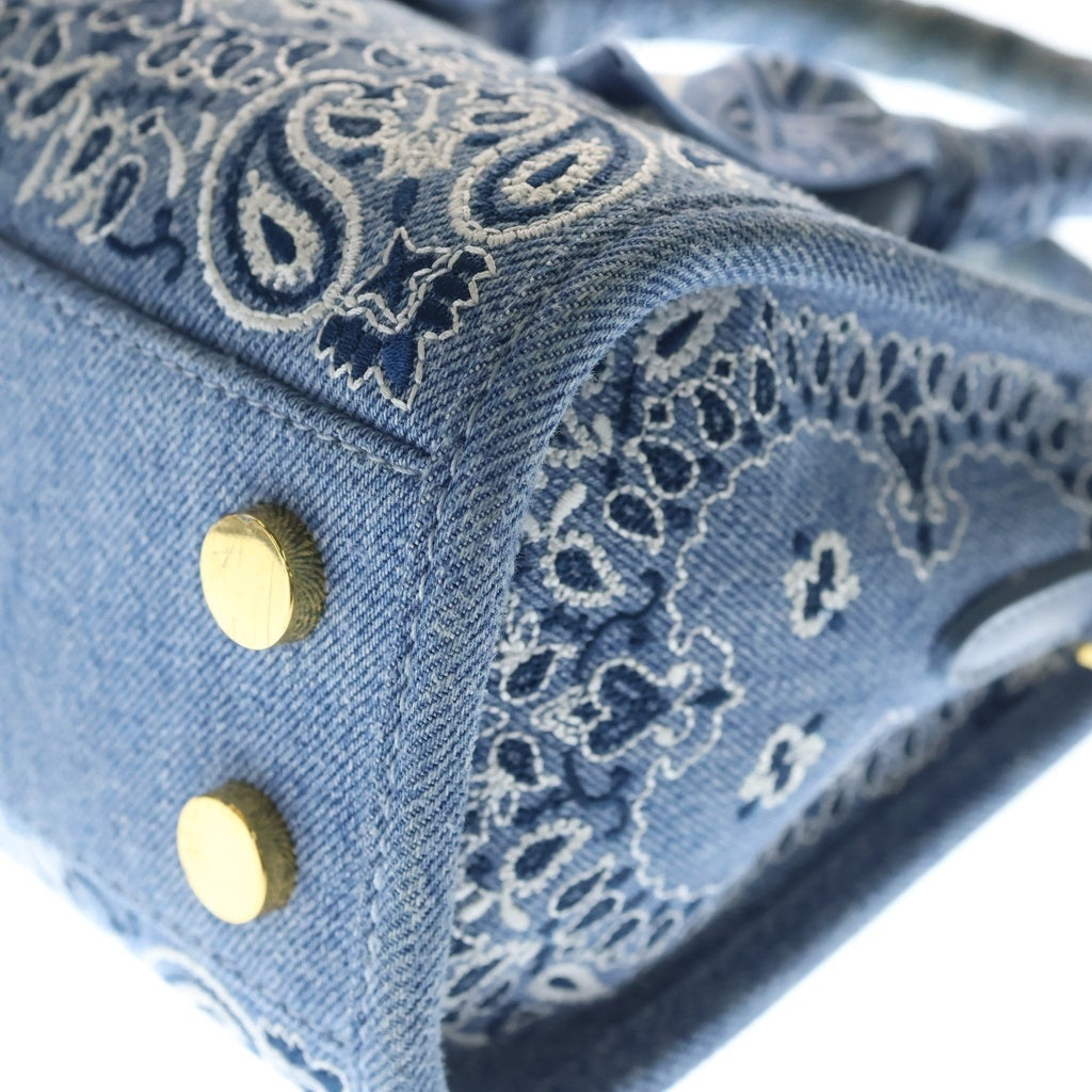 AMIRI(アミリ) BANDANA MICRO TRANGEL BAG バンダナ柄 マイクロ トランジェル ハンドバック ショルダーバッグ ブルー