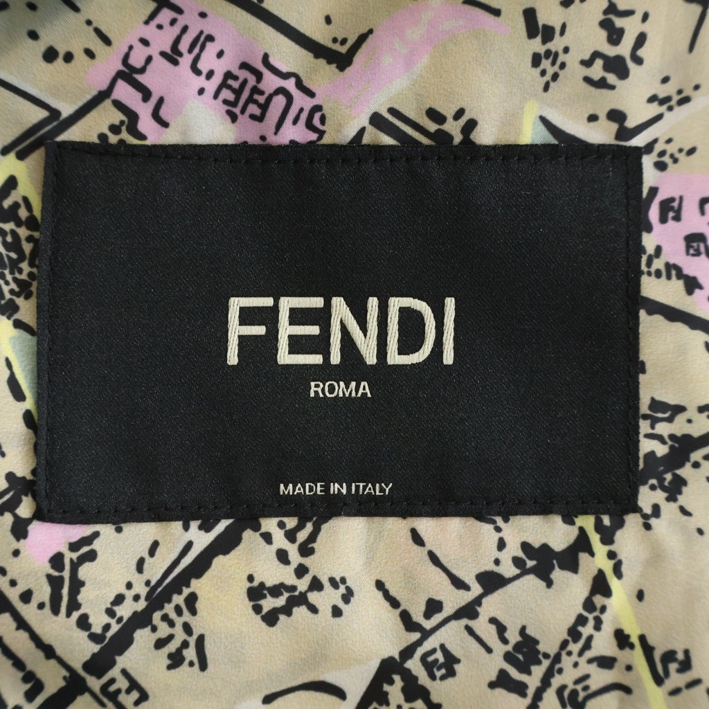 FENDI(フェンディ) Printed Trench Coat プリントデザイン トレンチコート ブラウン FF0647 AIA9