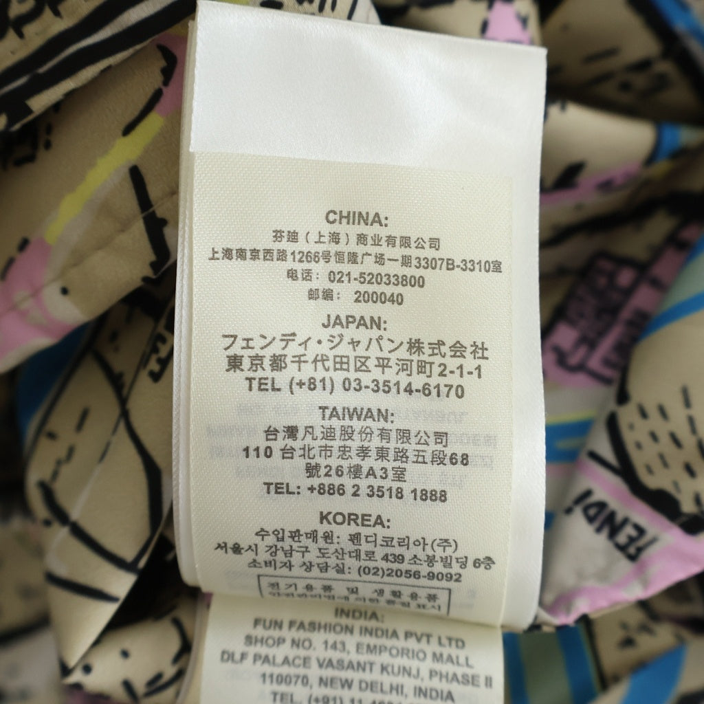 FENDI(フェンディ) Printed Trench Coat プリントデザイン トレンチコート ブラウン FF0647 AIA9
