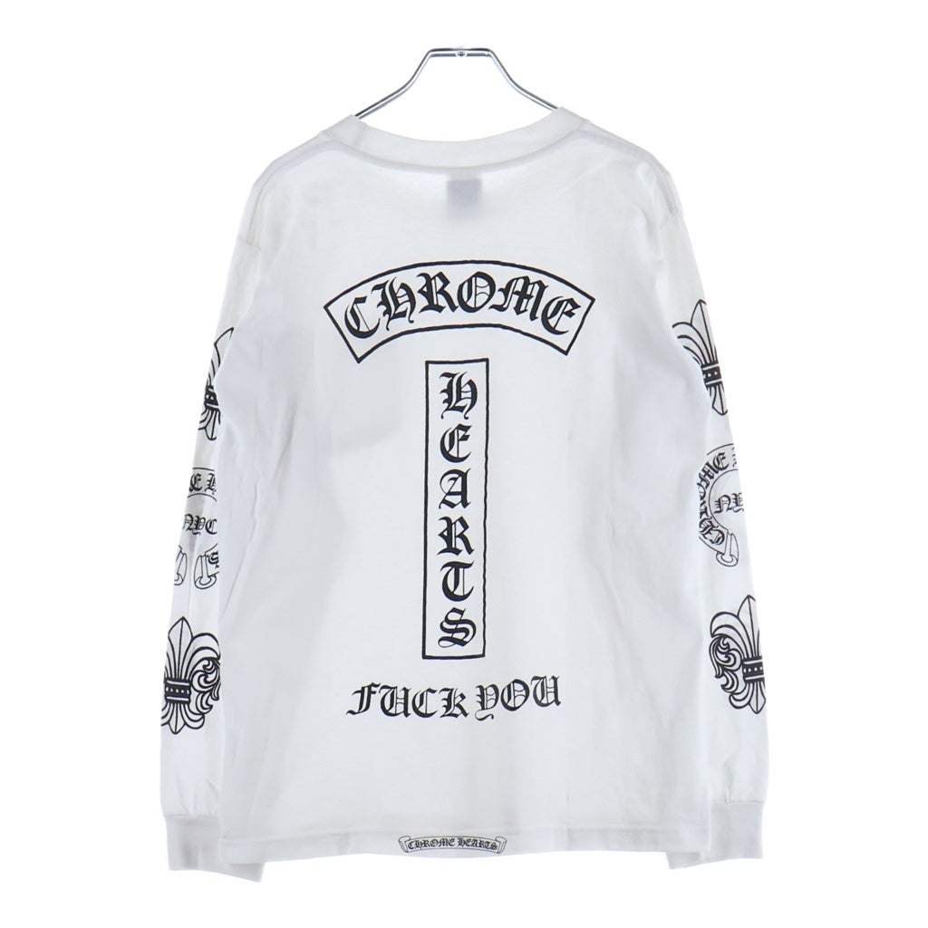 CHROME HEARTS(クロムハーツ) OLD FUCK YOU L/S TEE アームロゴ 長袖Tシャツ ロンT カットソー ホワイト