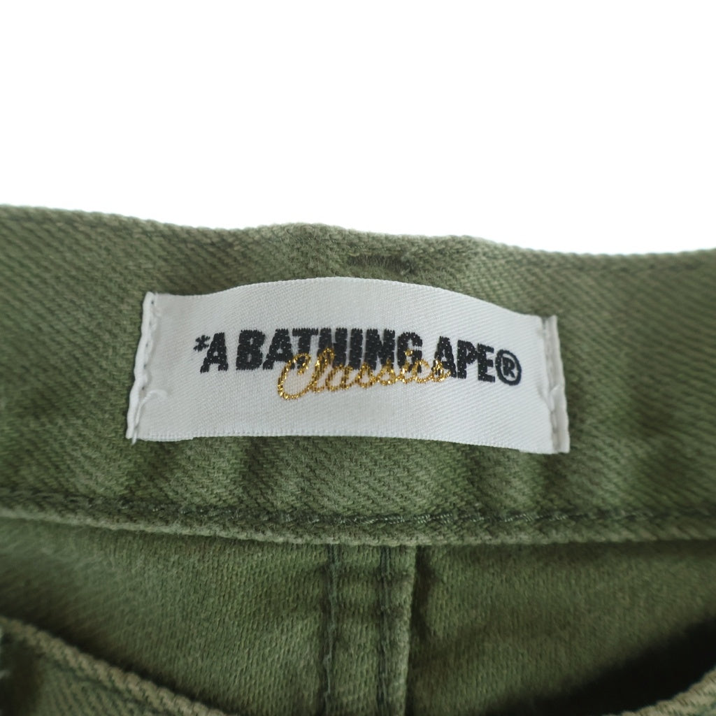 A BATHING APE(アベイシングエイプ) BAPESTA ベイプスター ジップアップ デニム カーキ