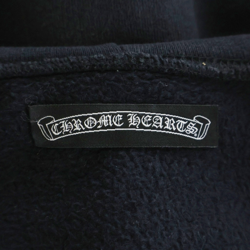 CHROME HEARTS(クロムハーツ) 袖クロスパッチ ダブルジップアップ フーデッド スウェット パーカー ブラック