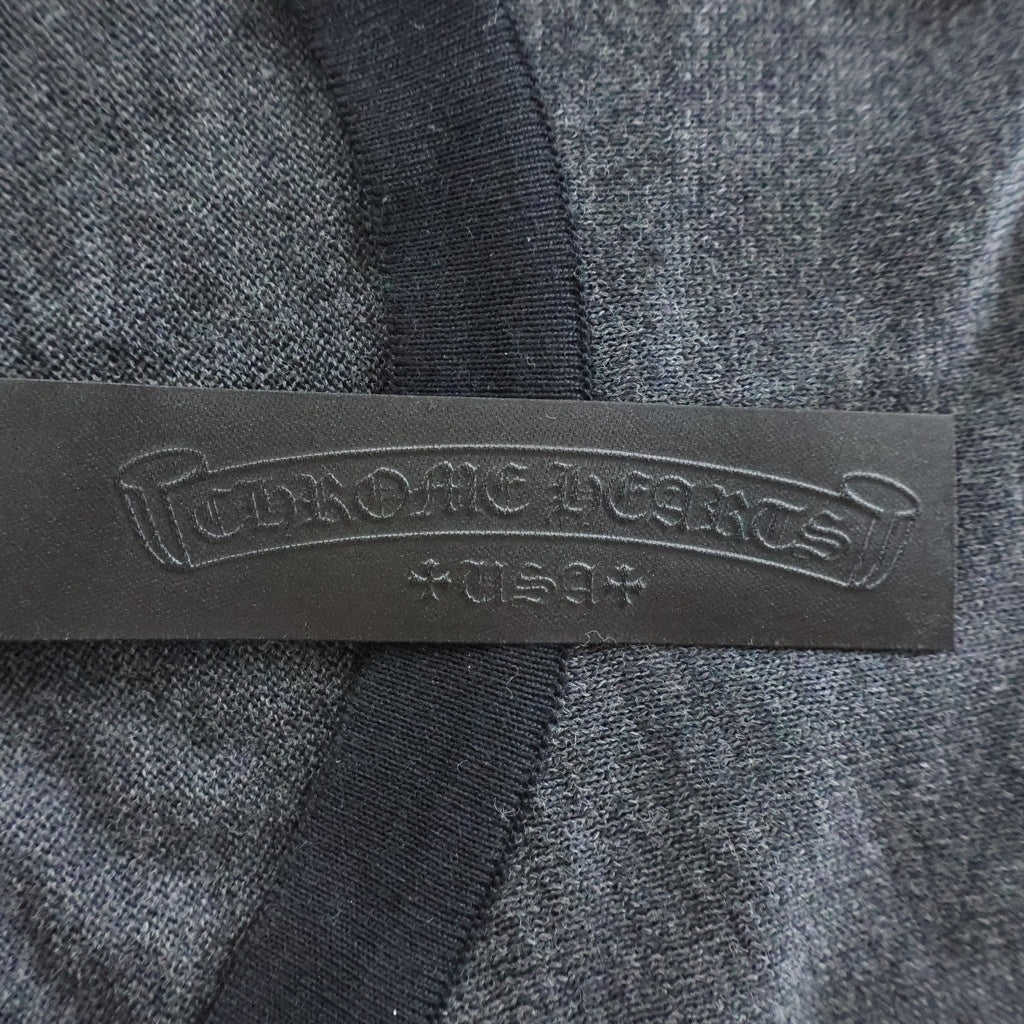 CHROME HEARTS(クロムハーツ) Y NOT CRS PATCH トリプルクロスパッチ付き ラグラン長袖Tシャツ カットソー ブラック/グレー