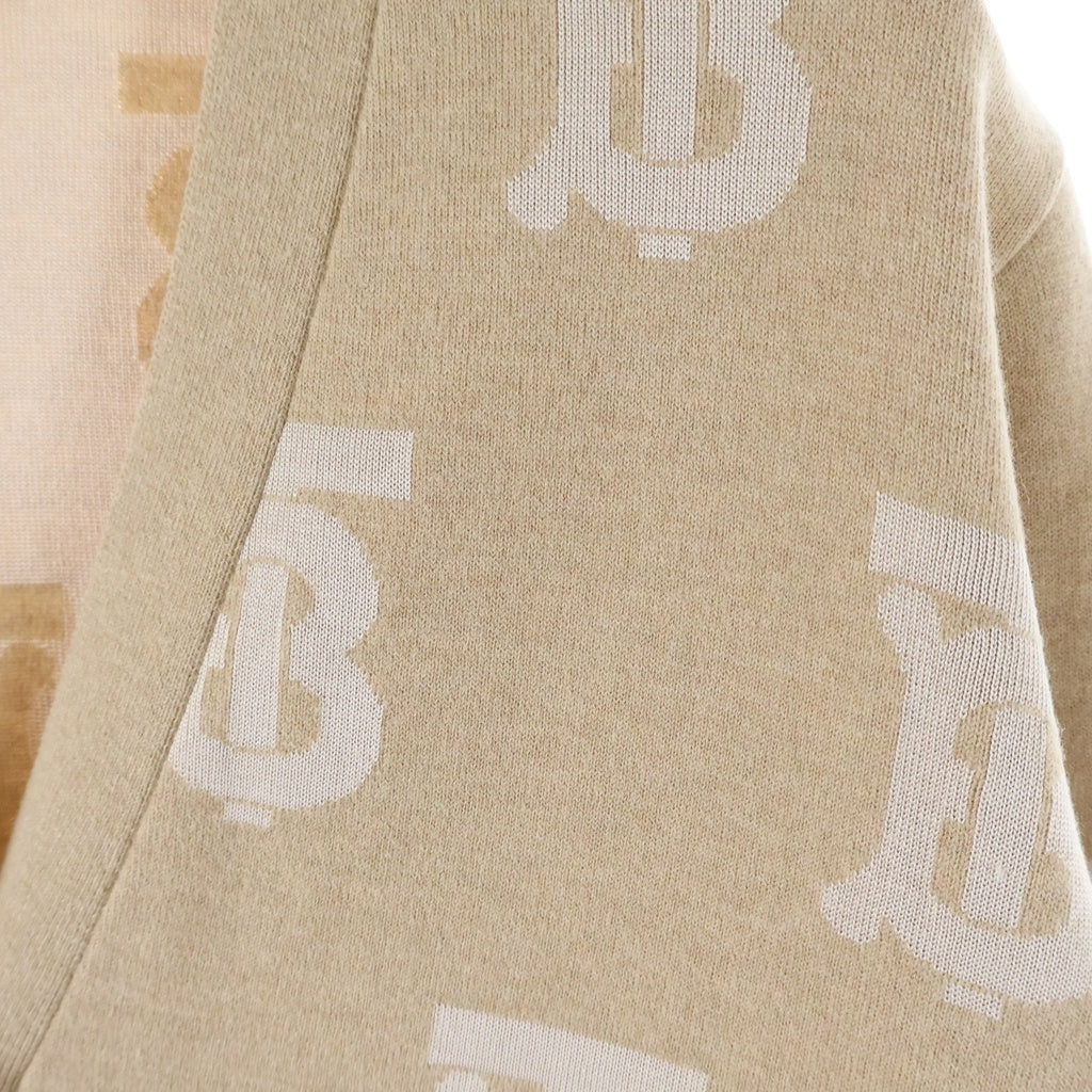 BURBERRY(バーバリー) TBモノグラム 総柄 ニット カーディガン ベージュ レディース 8052407