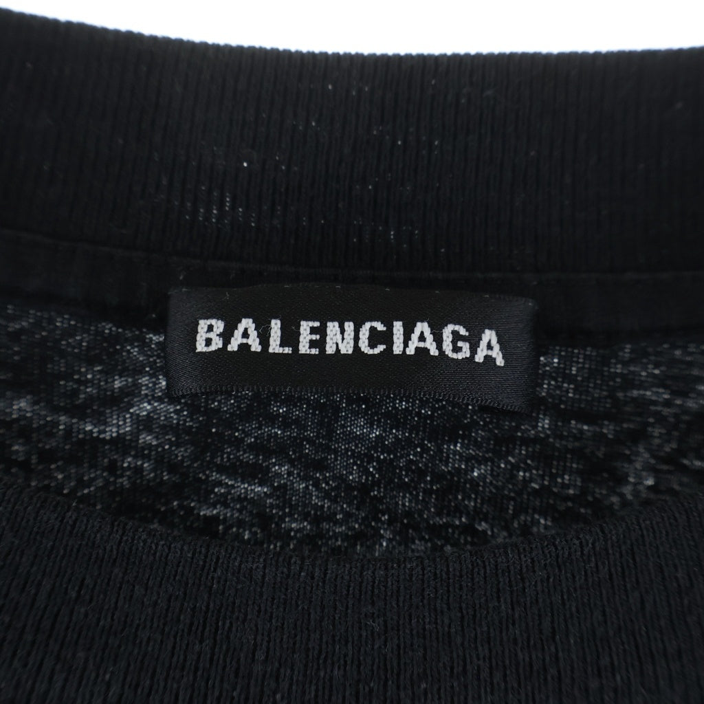 BALENCIAGA(バレンシアガ) WFP ロゴプリント オーバサイズ半袖Tシャツ カットソー ブラック 541874 TCV36