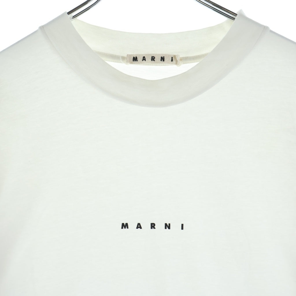MARNI(マルニ) ロゴプリント モックネックオーバーサイズTシャツ カットソー ホワイト HUMU0223P1 USCS87