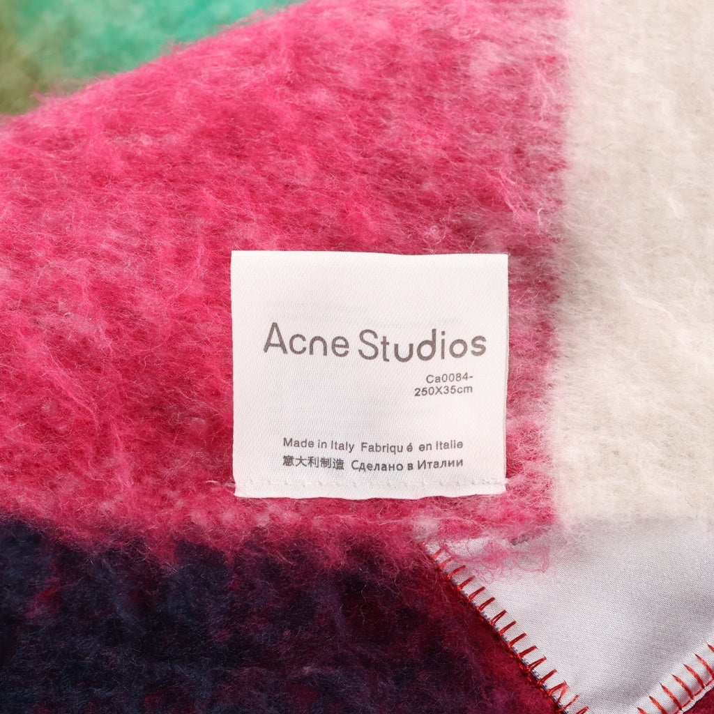 Acne Studios(アクネ ストゥディオズ) モヘアチェックスカーフ マフラー ホワイト/レッド/ブルー レディース