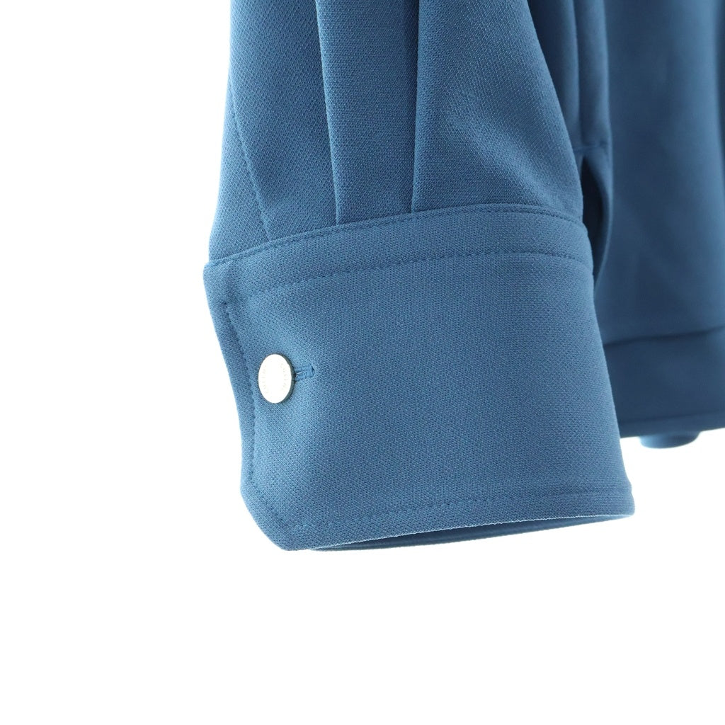 CULLNI(クルニ) 24AW Double Cloth Zip Pocket Shirt ダブルクロス ジップポケット長袖シャツ ブルー 24-AW-011