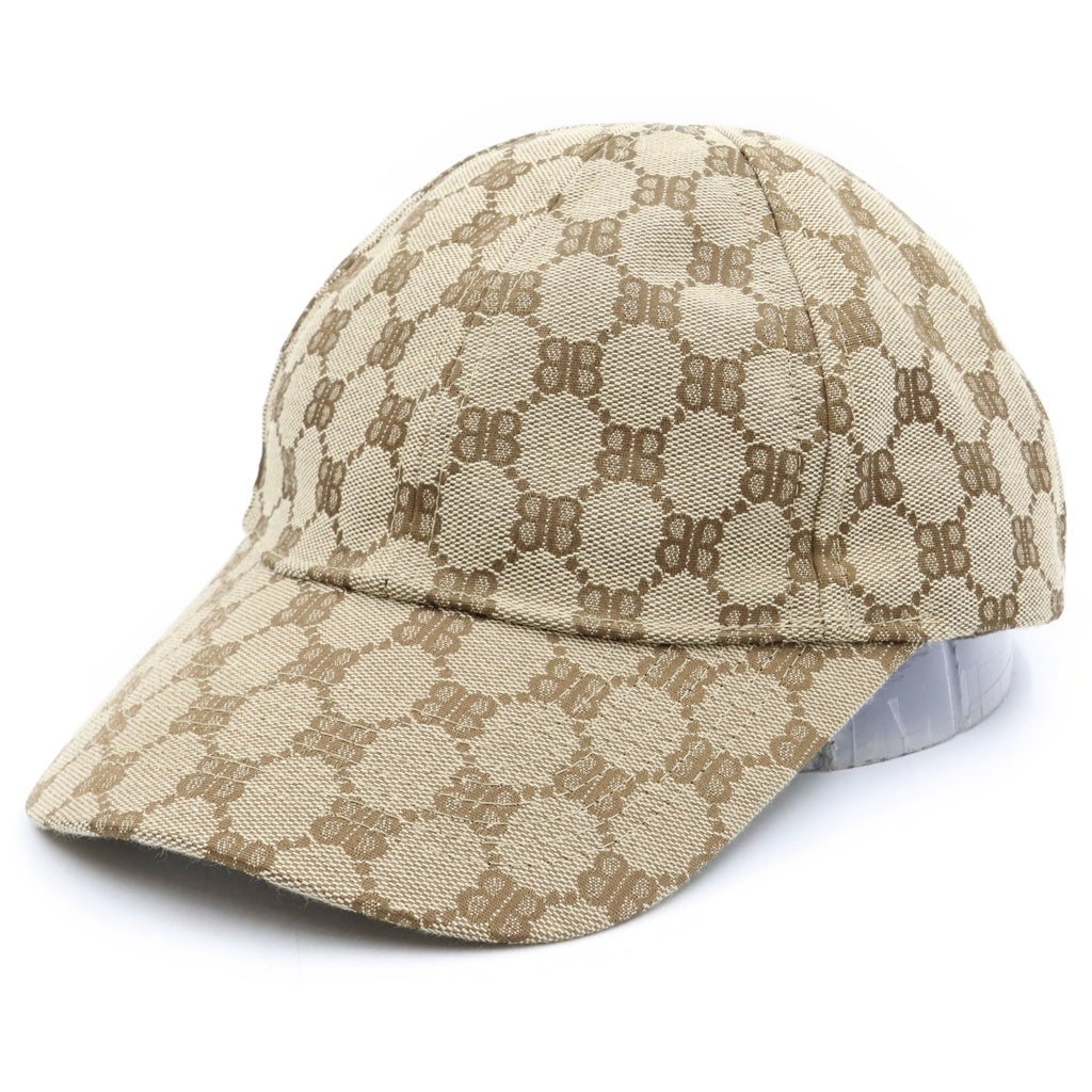 GUCCI(グッチ) ×BALENCIAGA バレンシアガ ザハッカープロジェクト キャンバスキャップ 帽子 ベージュ 680717