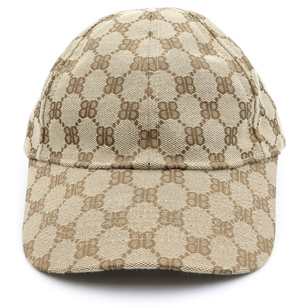 GUCCI(グッチ) ×BALENCIAGA バレンシアガ ザハッカープロジェクト キャンバスキャップ 帽子 ベージュ 680717