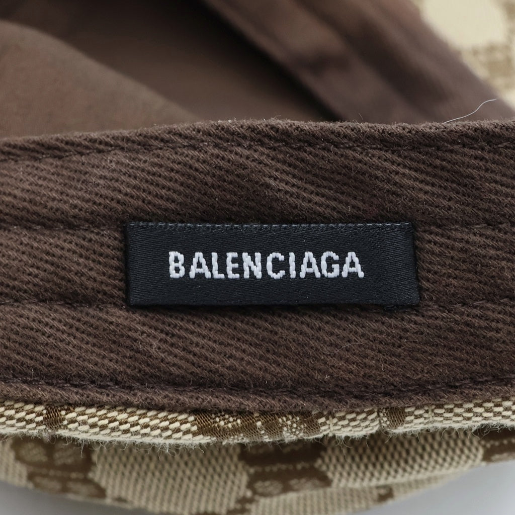 GUCCI(グッチ) ×BALENCIAGA バレンシアガ ザハッカープロジェクト キャンバスキャップ 帽子 ベージュ 680717