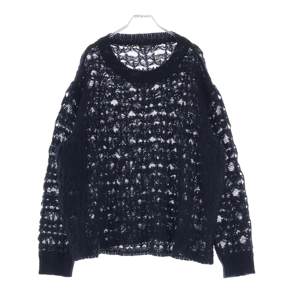 TAAKK(ターク) LAME MOHAIR KNIT モヘア ローゲージ ニット セーター ブラック TA24AW-KN059