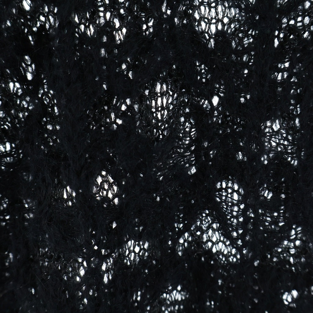 TAAKK(ターク) LAME MOHAIR KNIT モヘア ローゲージ ニット セーター ブラック TA24AW-KN059