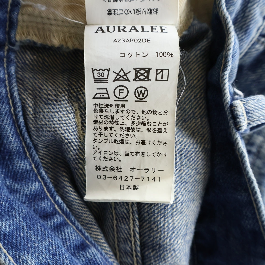 AURALEE(オーラリー) SELVEDGE FADED LIGHT DENIM セルビッジフェードライトデニム ボトムス ブルー A23APO2DE