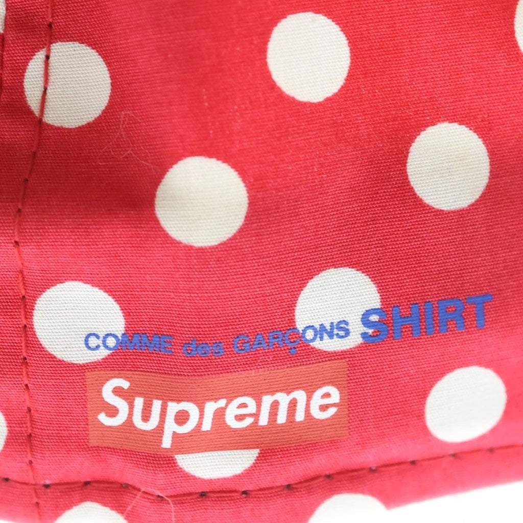 SUPREME(シュプリーム) 14SS ×COMME des GARCONS SHIRT ×New Era Box Logo Cap ×コムデギャルソンシャツ ×ニューエラ ボックスロゴキャップ ロゴ刺繍6パネルベースボールキャップ 帽子