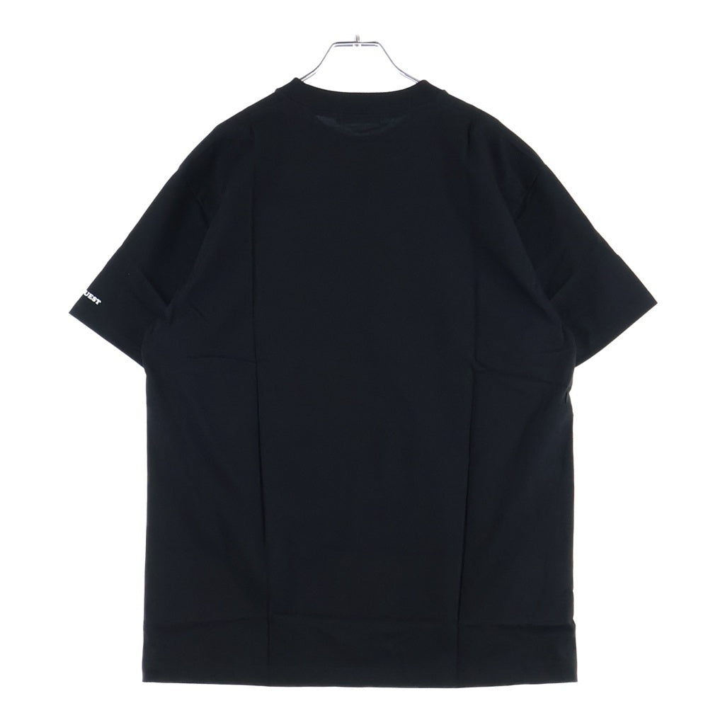 GOD SELECTION XXX(ゴッドセレクショントリプルエックス) 21SS Be My guest SEQUEL ビーマイゲスト ロゴデザイン クルーネック カットソー 半袖Tシャツ ブラック GX-S21-BMGST-02