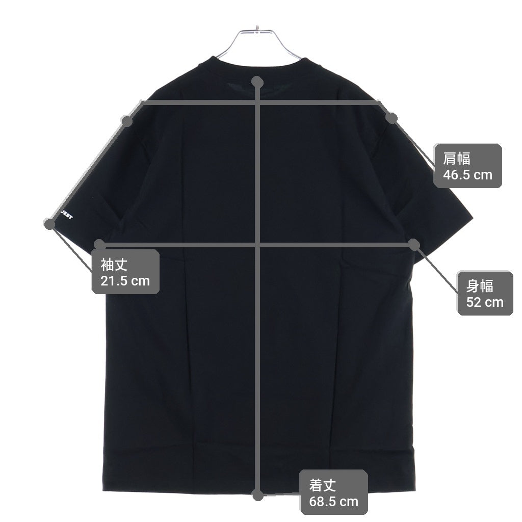 GOD SELECTION XXX(ゴッドセレクショントリプルエックス) 21SS Be My guest SEQUEL ビーマイゲスト ロゴデザイン クルーネック カットソー 半袖Tシャツ ブラック GX-S21-BMGST-02