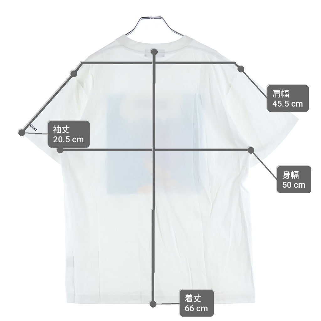 GOD SELECTION XXX(ゴッドセレクショントリプルエックス) 21SS Be My guest SEQUEL ビーマイゲスト ロゴデザイン クルーネック カットソー 半袖Tシャツ ホワイト GX-S21-BMGST-02