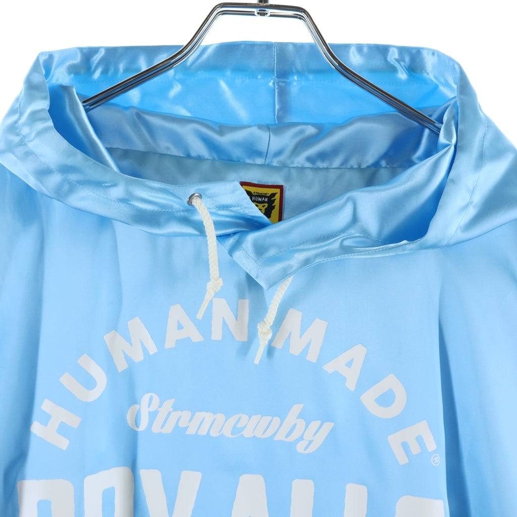 HUMAN MADE(ヒューマンメイド) 18AW DRY ALLS ドライ オールズ サテン フーデッド スウェット パーカー ブルー