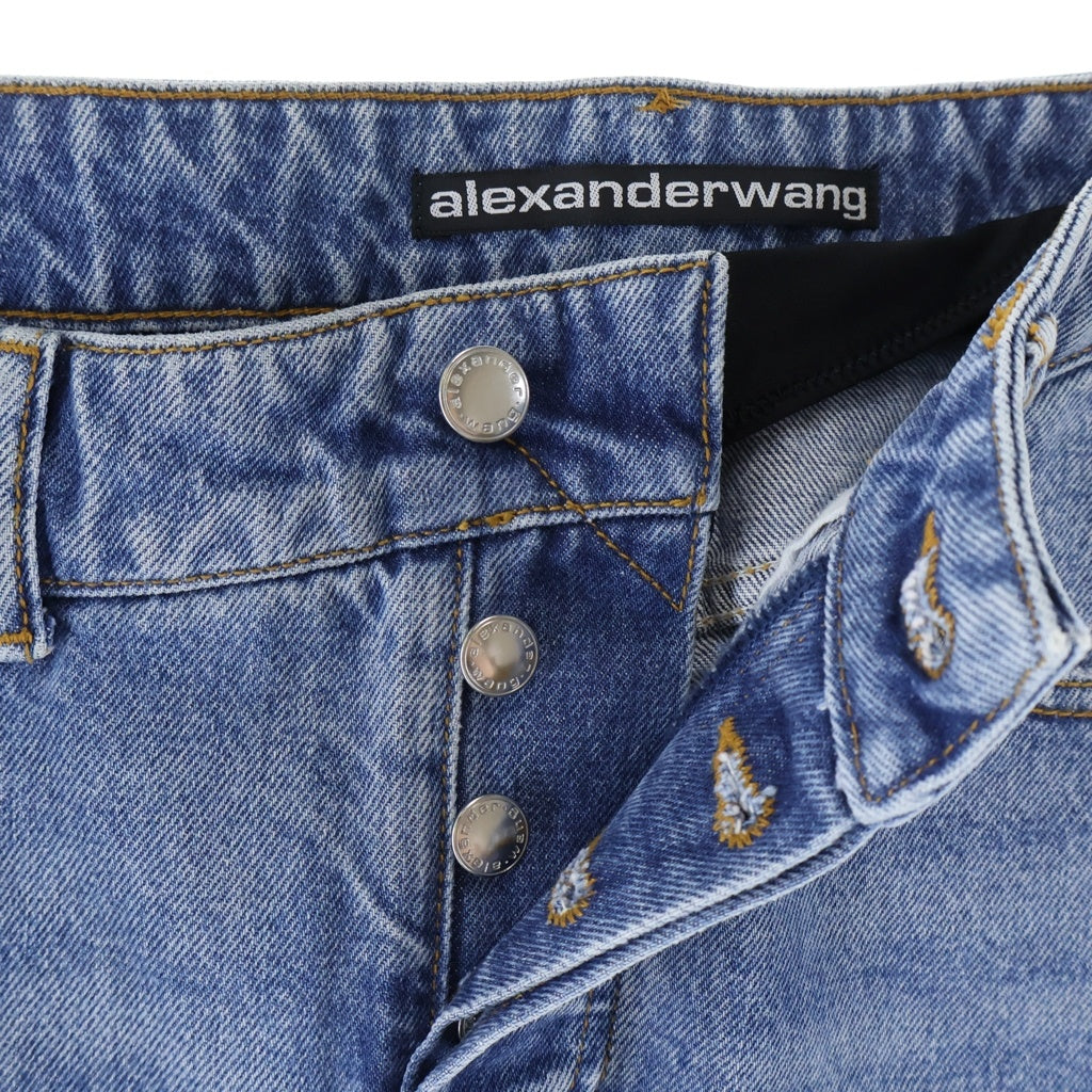 ALEXANDER WANG(アレキサンダーワン) レイヤードデザイン デニムミニスカート インディゴ 4DC3235138 レディース