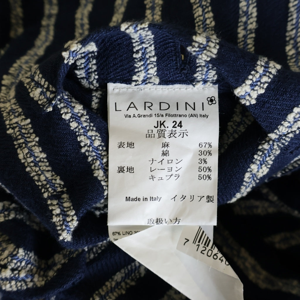 LARDINI(ラルディーニ) コットンストライプテーラードジャケット ブルー JI903Q