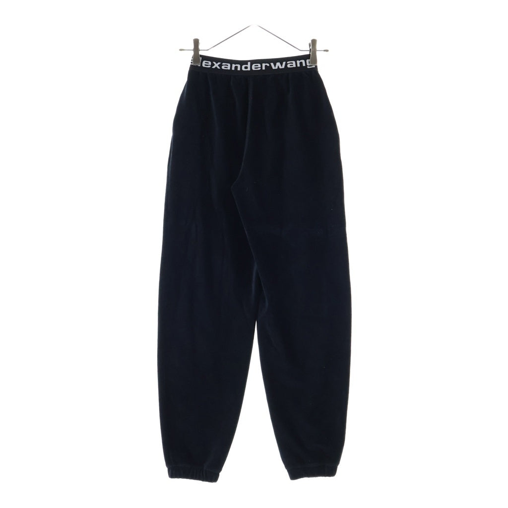 ALEXANDER WANG(アレキサンダーワン) Logo Elastic Jogger In Stretch Corduroy コーデュロイジョガーパンツ ブラック レディース 4CC1204024