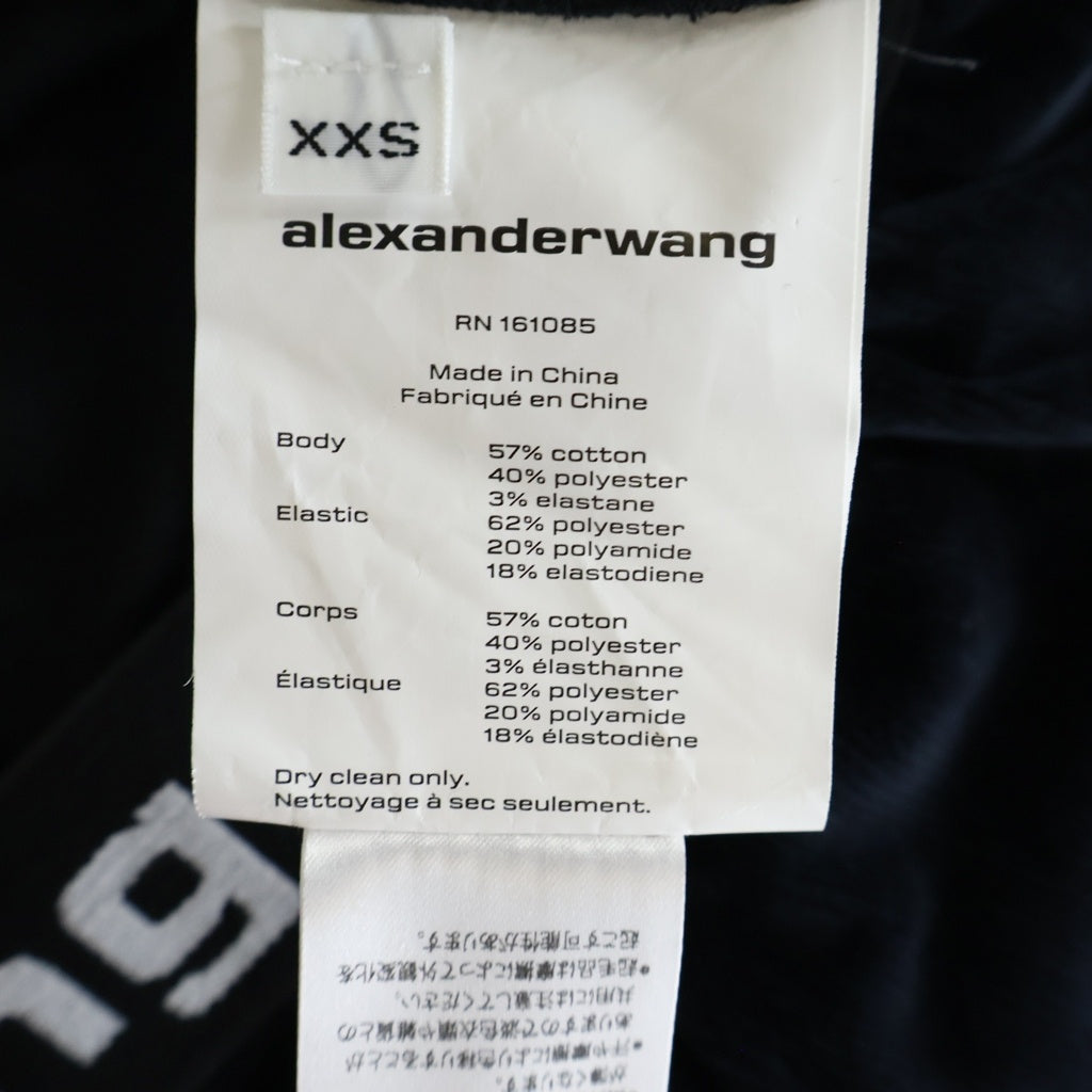 ALEXANDER WANG(アレキサンダーワン) Logo Elastic Jogger In Stretch Corduroy コーデュロイジョガーパンツ ブラック レディース 4CC1204024