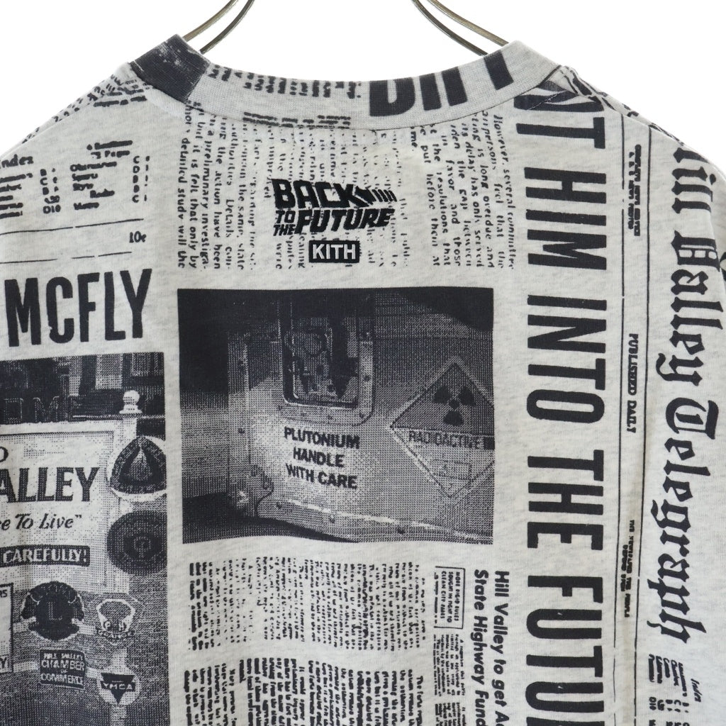 KITH(キス) ×BACK TO THE FUTURE バックトゥザフューチャー ロゴデザイン クルーネック スウェット セーター グレー 26072-060-0019-3-0