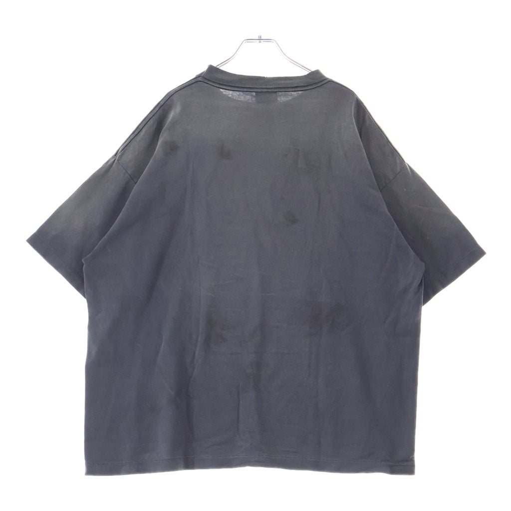 SAINT MICHAEL(セントマイケル) 26SS ABSOLUTE アブソリュート ロゴデザイン クルーネック カットソー 半袖Tシャツ ブラック SM-MK8-0000-C07