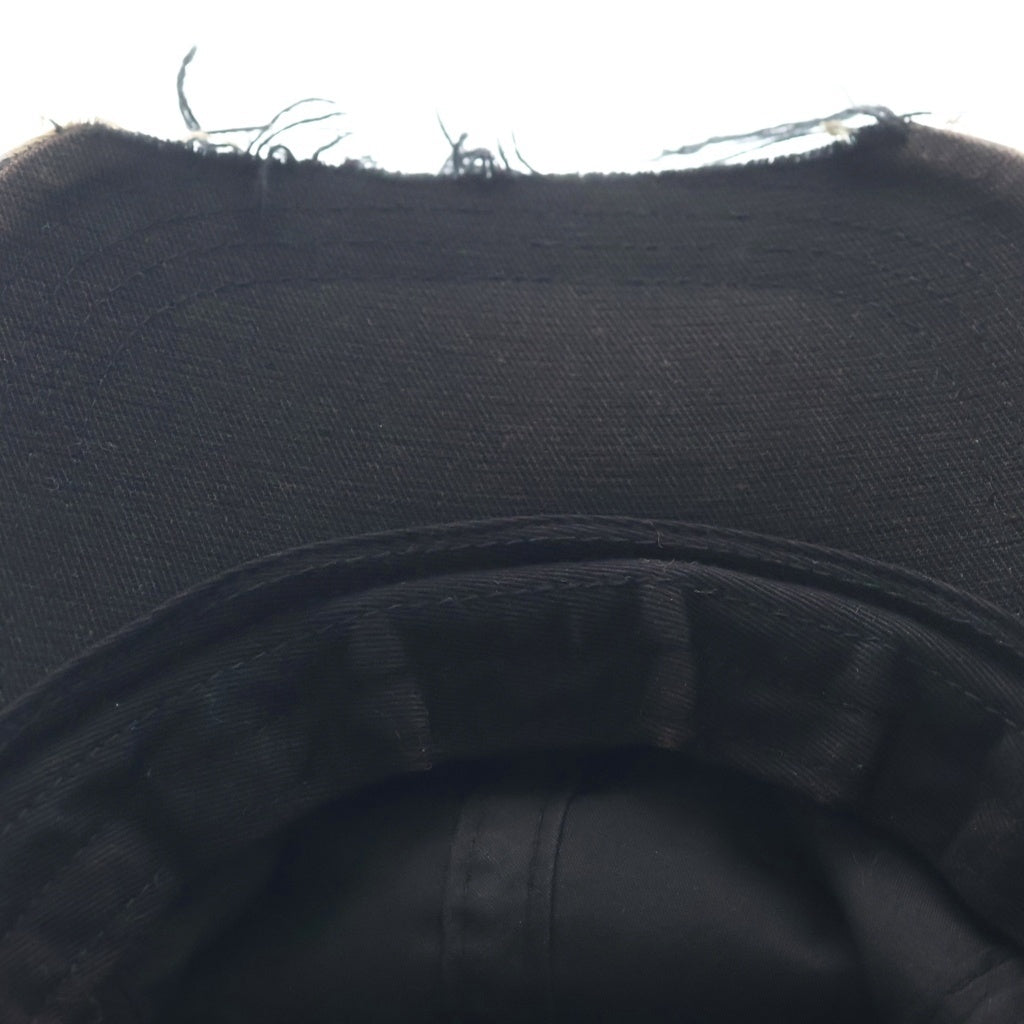 PROJECT G/R(プロジェクトジーアール) DECONSTRUCTED CAP デコンストラクテッドキャップ ダメージ加工 帽子 ブラック
