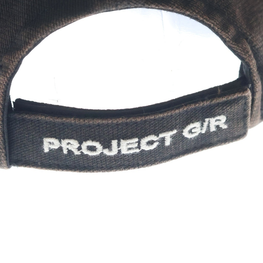 PROJECT G/R(プロジェクトジーアール) DECONSTRUCTED CAP デコンストラクテッドキャップ ダメージ加工 帽子 ブラック