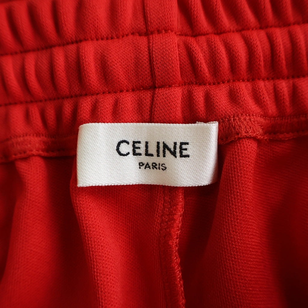 CELINE(セリーヌ) ロゴデザイン ドローストリング スウェットパンツ レッド 2Z1351210