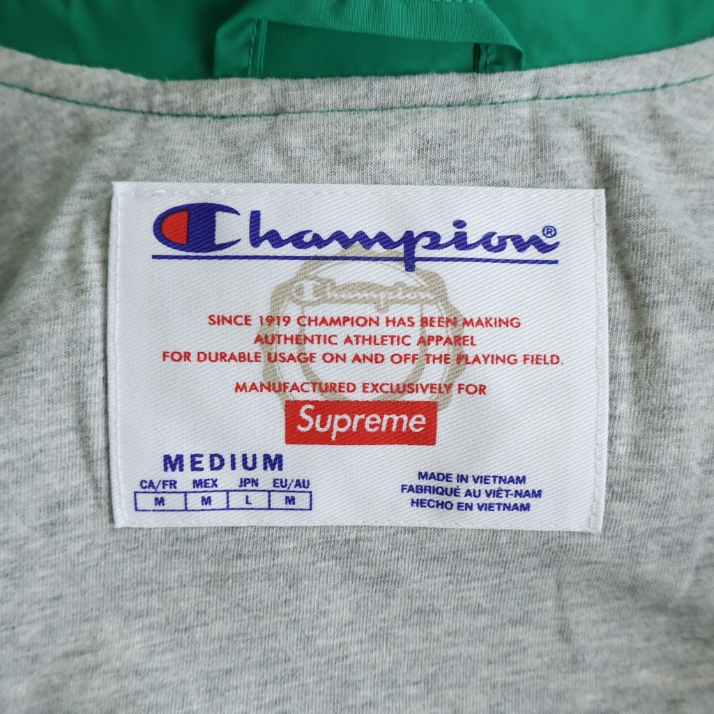 SUPREME(シュプリーム) 24SS ×CHAMPION COACHES JACKET チャンピオン ロゴデザイン コーチジャケット グリーン