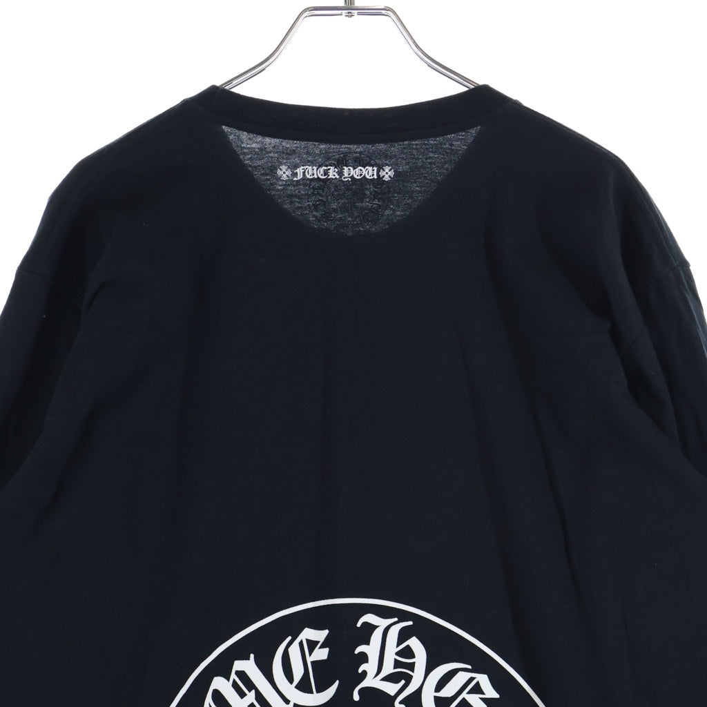 CHROME HEARTS(クロムハーツ) CH L/S T-SHIRT アームフローラル バックホースシュープリント 長袖Tシャツ ロンT ブラック