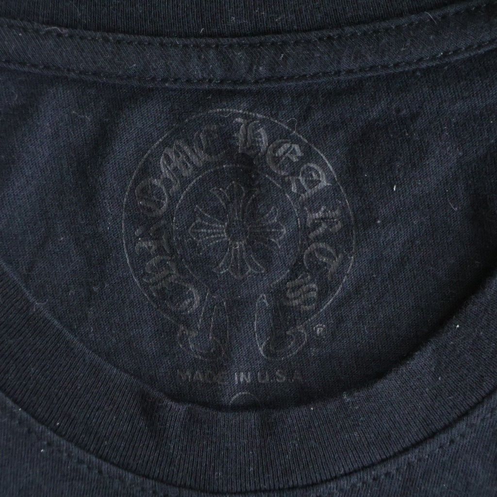 CHROME HEARTS(クロムハーツ) CH L/S T-SHIRT アームフローラル バックホースシュープリント 長袖Tシャツ ロンT ブラック