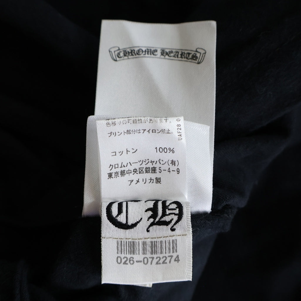 CHROME HEARTS(クロムハーツ) CH L/S T-SHIRT アームフローラル バックホースシュープリント 長袖Tシャツ ロンT ブラック