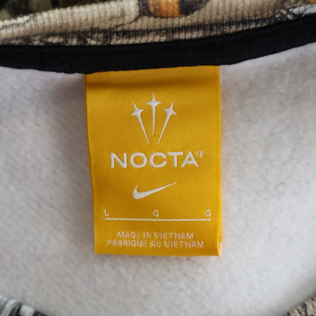 CHROME HEARTS(クロムハーツ) ×NOCTA DRAKE SWEAT ナイキ ノクタ ドレイク バックホースシュープリント プルオーバースウェットトレーナー ブラウン