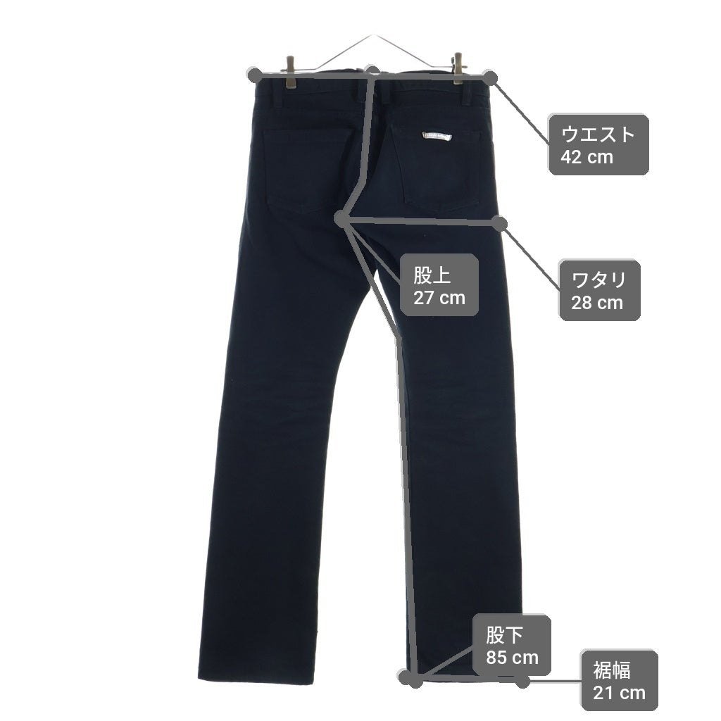 CHROME HEARTS(クロムハーツ) CRS BTN DENIM PANTS クロスボールボタン スクロールラベル ボタンフライデニムパンツ ブラック